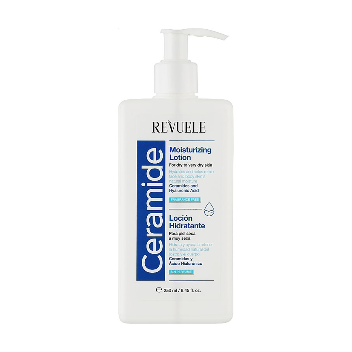 Зволожувальний лосьон для сухої шкіри обличчя та тіла Revuele Ceramide Moisturizing Lotion, 250 мл